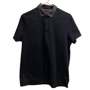Ted Baker London Men’s‎ Polo Shirt Navy Blue Short Sleeve